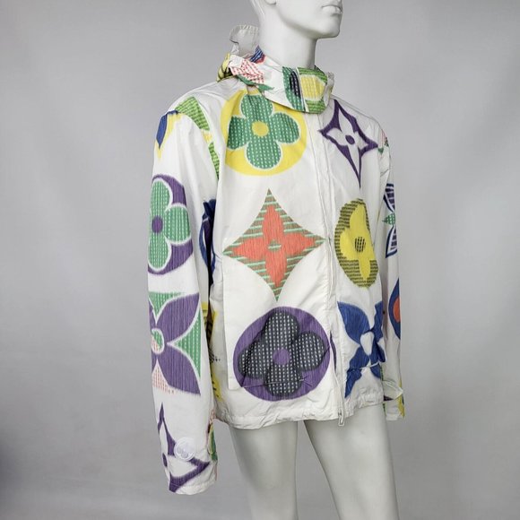 New Authentic Louis Vuitton Multicolor Monogram Windbreaker - Picture 12 of 12